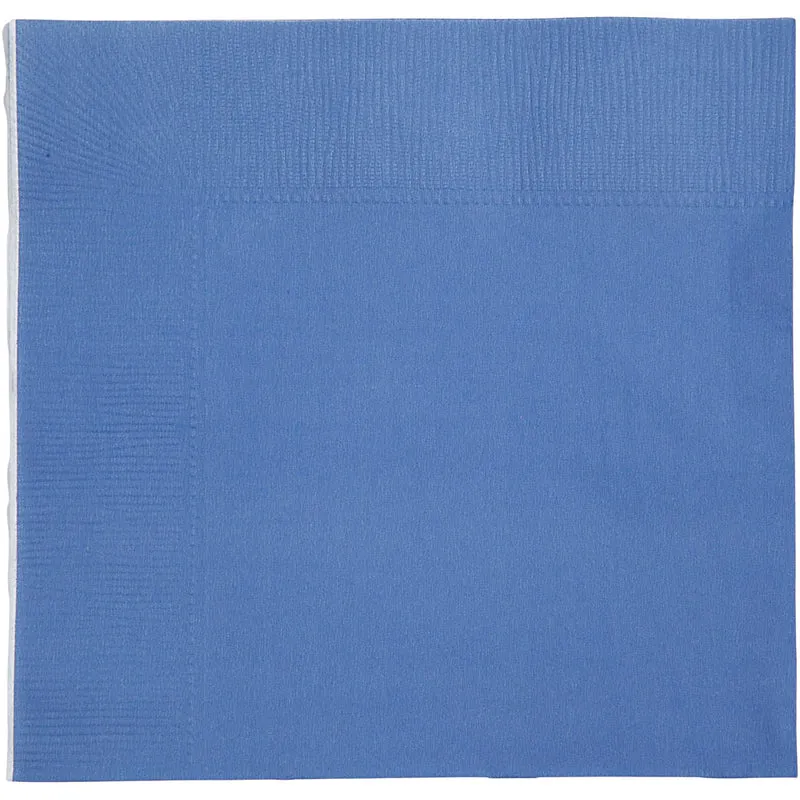 Servietten, weißer Rückseite, Größe 33x33 cm, Hellblau, 20 Stk/ 1 Pck [HOB-599011]