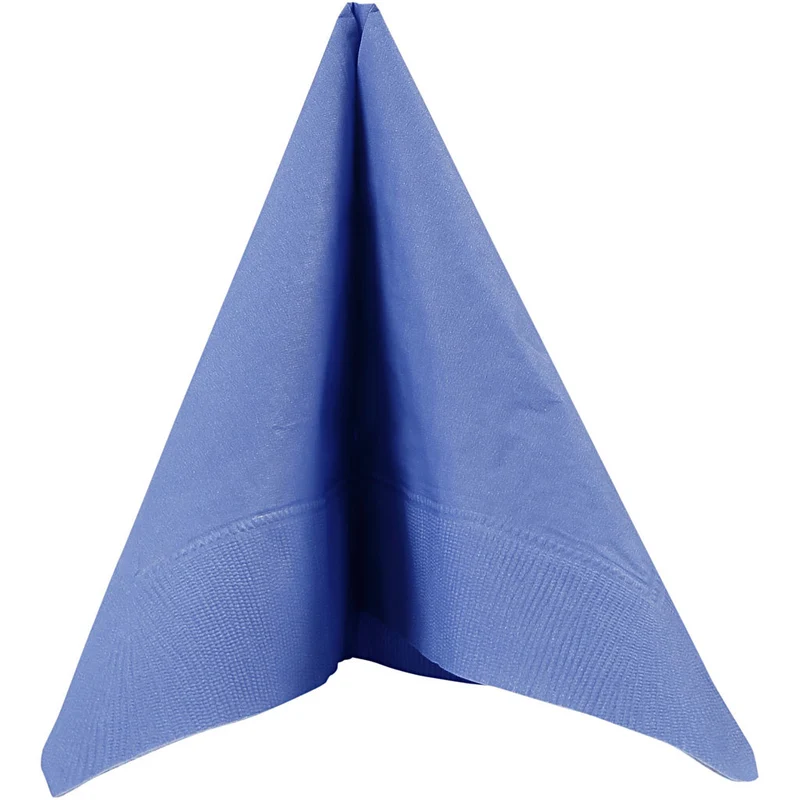 Servietten, weißer Rückseite, Größe 33x33 cm, Hellblau, 20 Stk/ 1 Pck [HOB-599011]