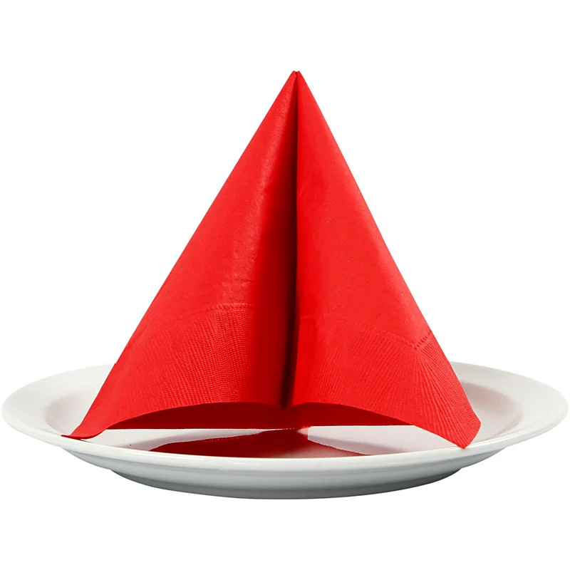 Servietten, Größe 33x33 cm, Rot, 20 Stk/ 1 Pck [HOB-599003]