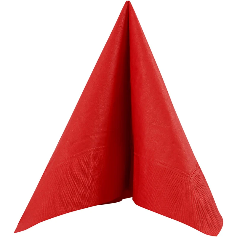 Servietten, Größe 33x33 cm, Rot, 20 Stk/ 1 Pck [HOB-599003]