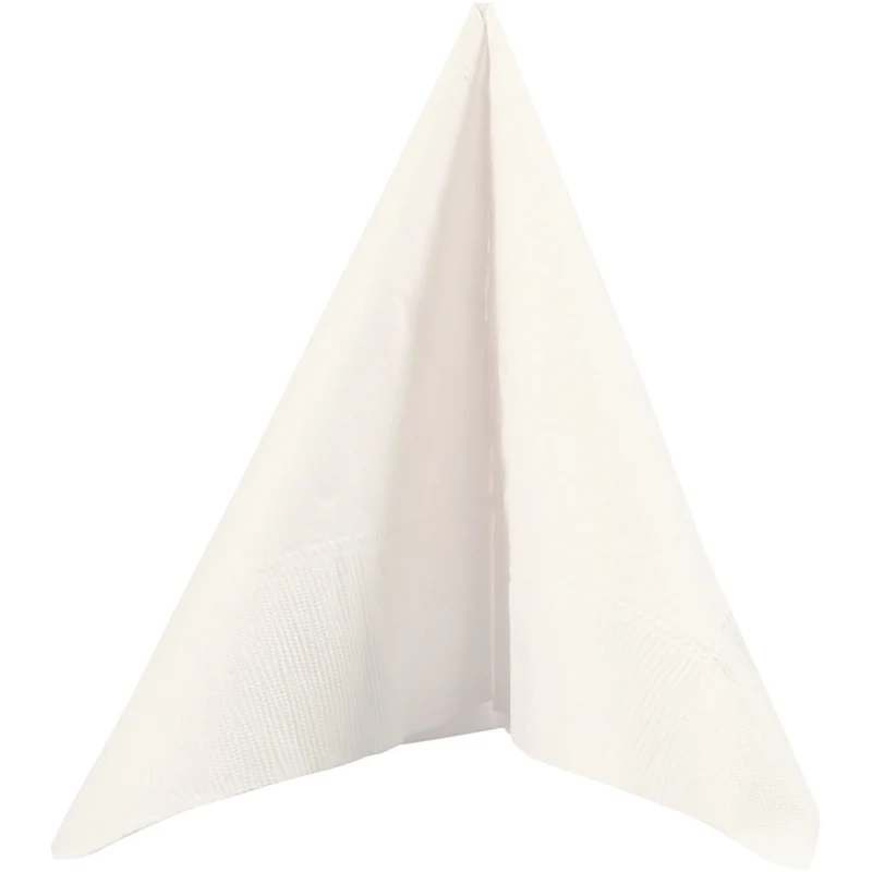 Servietten, Größe 33x33 cm, Weiß, 20 Stk/ 1 Pck [HOB-599001]