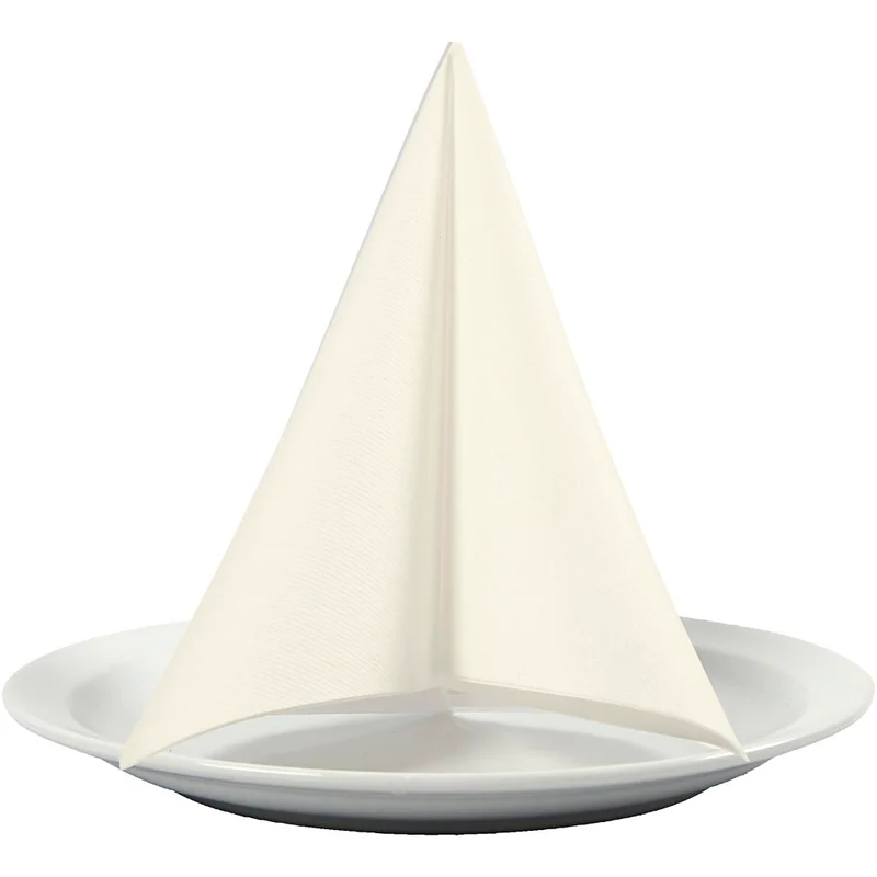 Servietten, Größe 40x40 cm, 60 g, Naturweiß, 20 Stk/ 1 Pck [HOB-598021]