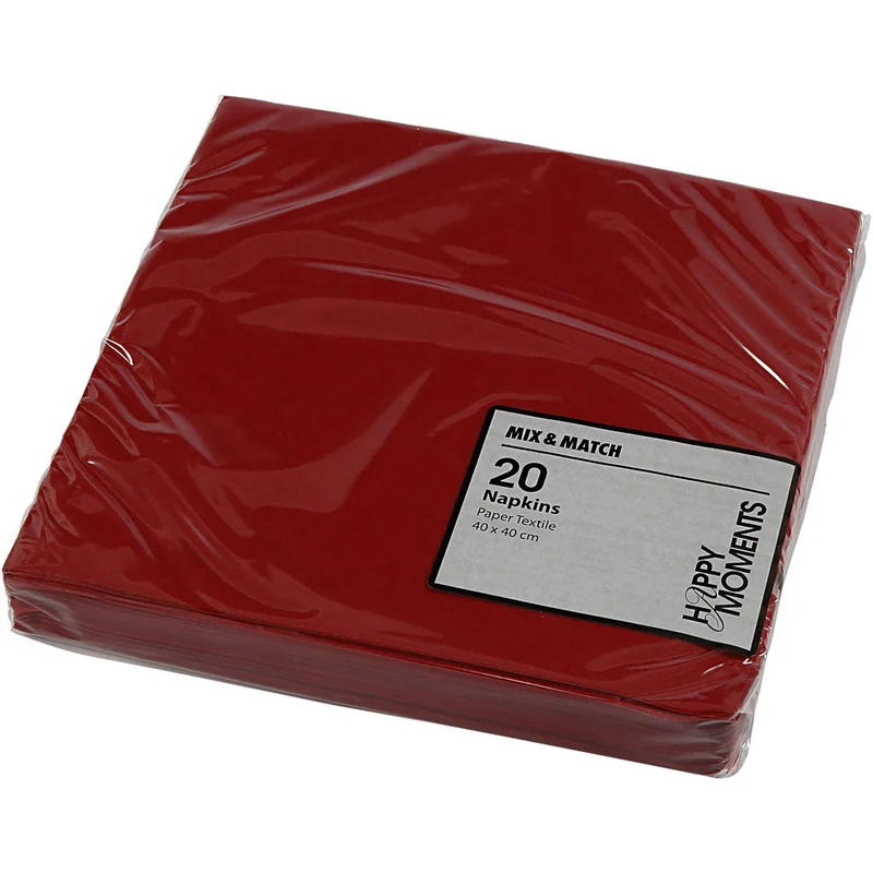 Servietten, Größe 40x40 cm, 60 g, Weinrot, 20 Stk/ 1 Pck [HOB-598010]