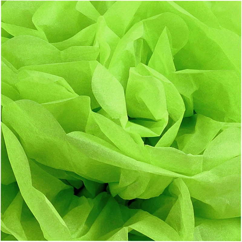 Seidenpapier-Pompons, D 20+24+30 cm, 16 g, Lindgrün, 3 Stk/ 1 Pck [HOB-590007]