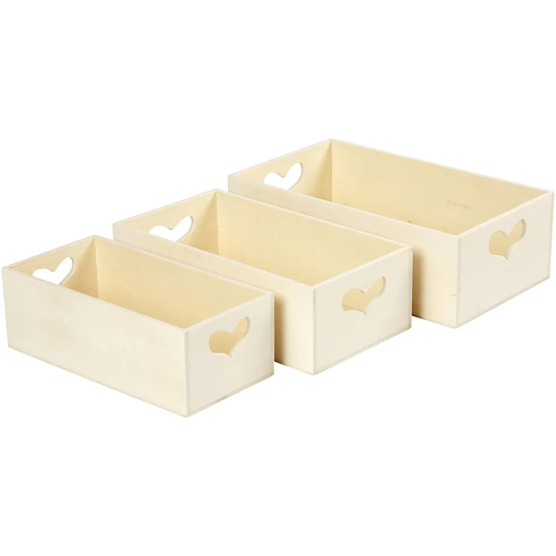 Aufbewahrungsboxen, H 6,3+5,8+5,5 cm, L 20,5+18+15,8 cm, B 11,5+9,8+7,8 cm, 3 Stk/ 1 Set [HOB-57767]