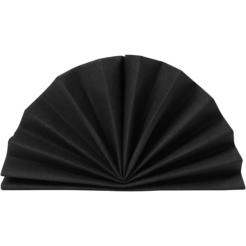 Servietten, Größe 40x40 cm, 60 g, Schwarz, 20 Stk/ 1 Pck [HOB-598002]