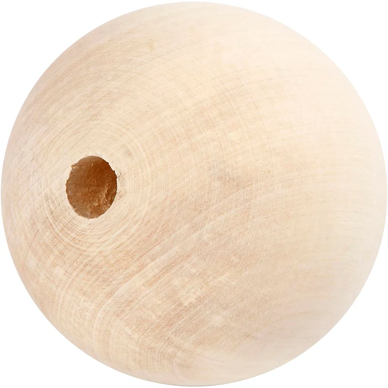 Holzperle, D 80 mm, Lochgröße 12 mm, 1 Stk [HOB-56642]