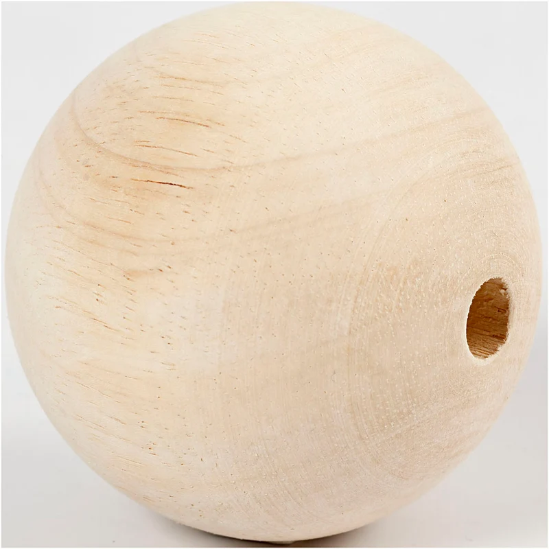 Holzperle, D 80 mm, Lochgröße 12 mm, 1 Stk [HOB-56642]