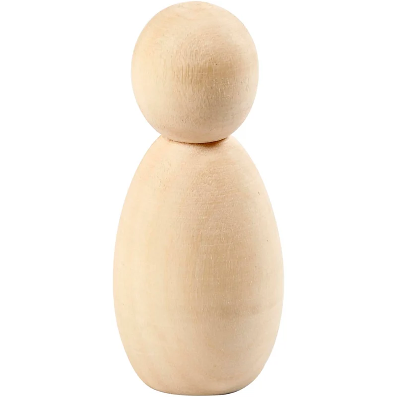 Holzfigurenkörper, H 6 cm, 5 Stk/ 1 Pck [HOB-55974]
