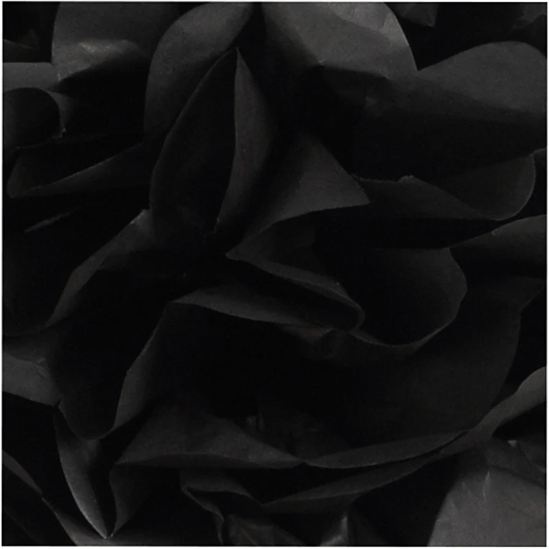 Seidenpapier-Pompons, D 20+24+30 cm, 16 g, Schwarz, 3 Stk/ 1 Pck [HOB-590002]