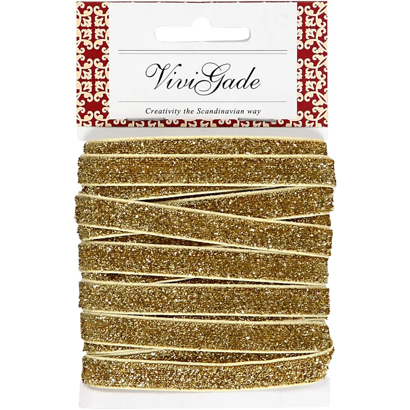 Zierband, B 10 mm, Gold, 5 m/ 1 Rolle [HOB-52444]