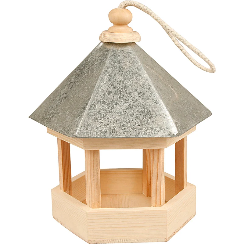 Vogelfutterhaus mit Zinkdach, Größe 22x18x16,5 cm, 1 Stk [HOB-577300]