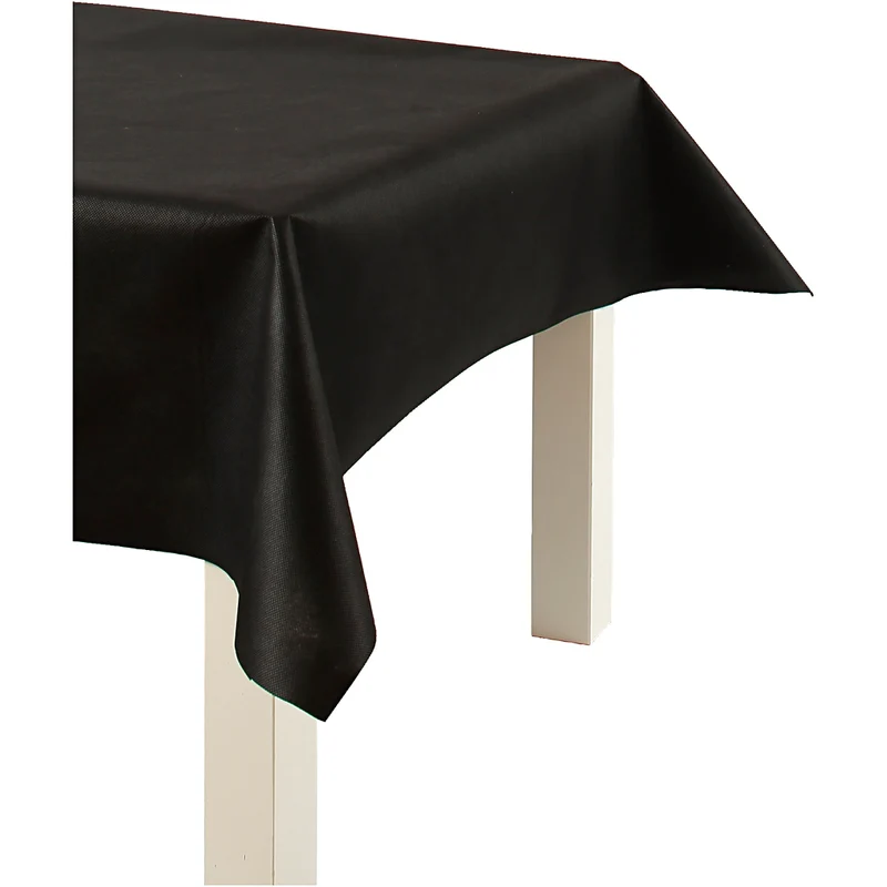 Tischtuch aus Stoffimitat, B 125 cm, 70 g, Schwarz, 10 m/ 1 Rolle [HOB-594002]
