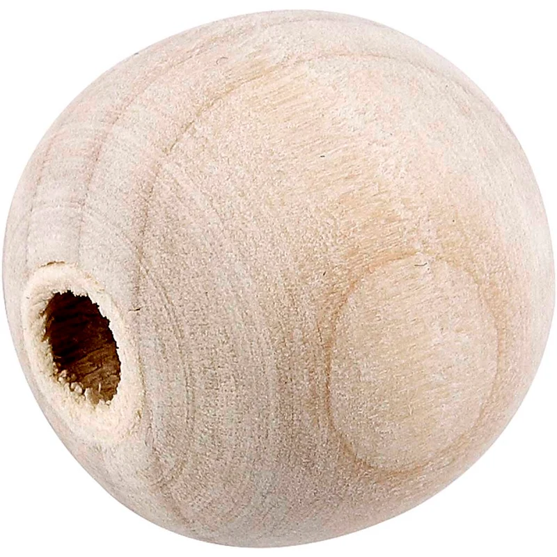 Holzperle, D 20 mm, Lochgröße 4 mm, 200 Stk/ 1 Pck [HOB-57061]