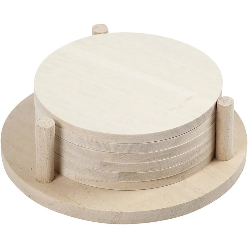 Untersetzer, D 9,5 cm, Dicke 5 mm, 6 Stk/ 1 Pck [HOB-55921]