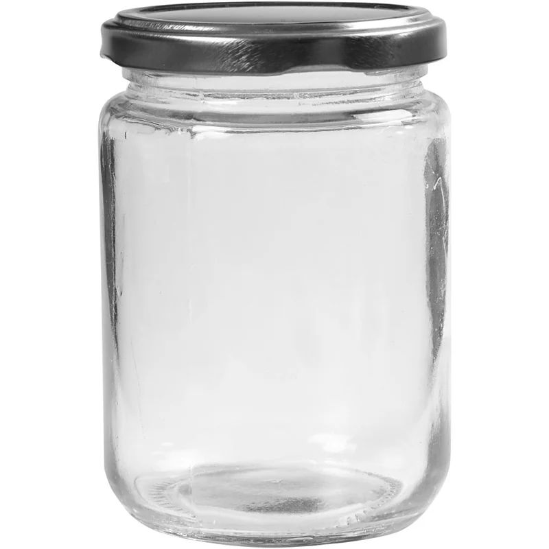 Einmachgläser, H 11 cm, D 7,5 cm, 370 ml, Transparent, 6 Stk/ 1 Pck [HOB-55911]