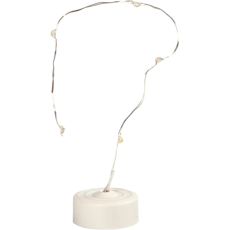LED-Lichterkette, L 27 cm, Silber, 1 Stk [HOB-52355]