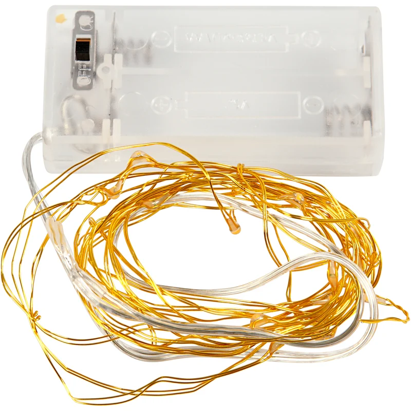 LED Lichterkette, L 3,15 M, Gold, 1 Stk [HOB-52352]