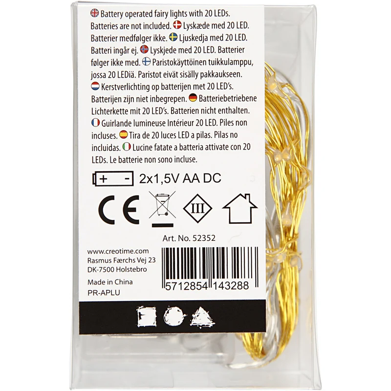LED Lichterkette, L 3,15 M, Gold, 1 Stk [HOB-52352]
