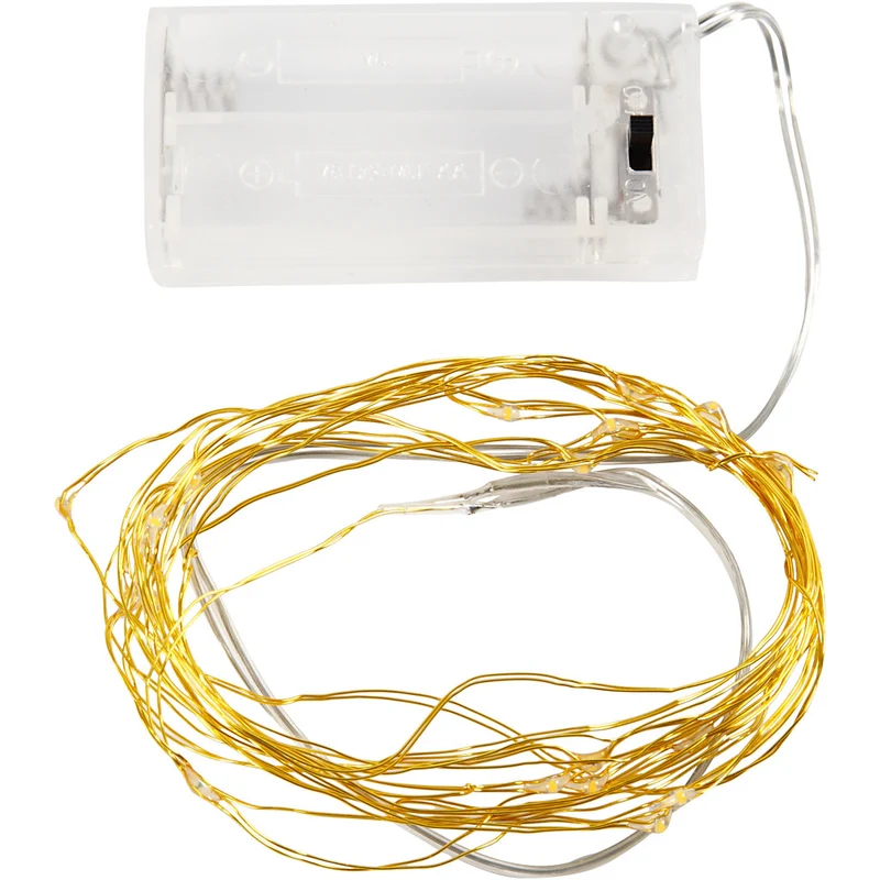 LED Lichterkette, L 3,15 M, Gold, 1 Stk [HOB-52352]