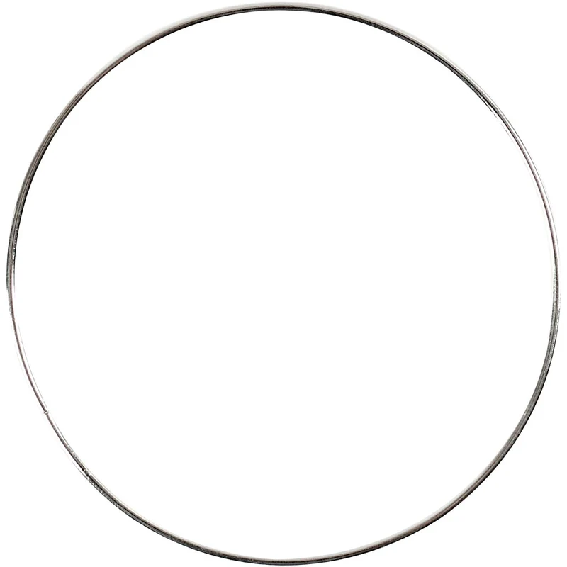 Ring aus Metalldraht, D 7 cm, Dicke 1,5 mm, Silber, 10 Stk/ 1 Pck [HOB-52343]