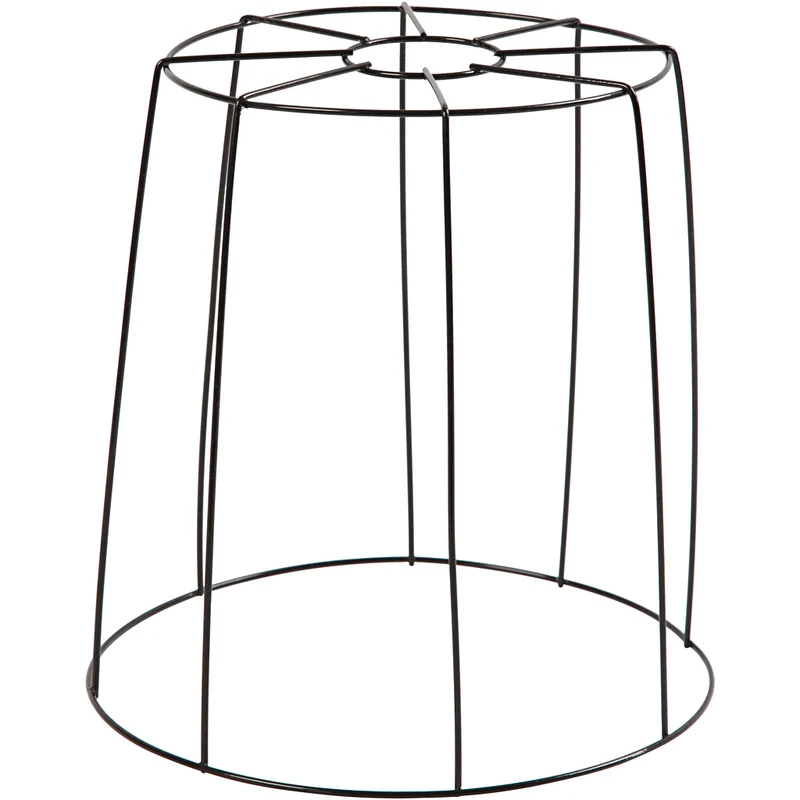 Lampenschirm-Gestell, H 20 cm, D 15,5-20 cm, Schwarz, 1 Stk [HOB-58025]