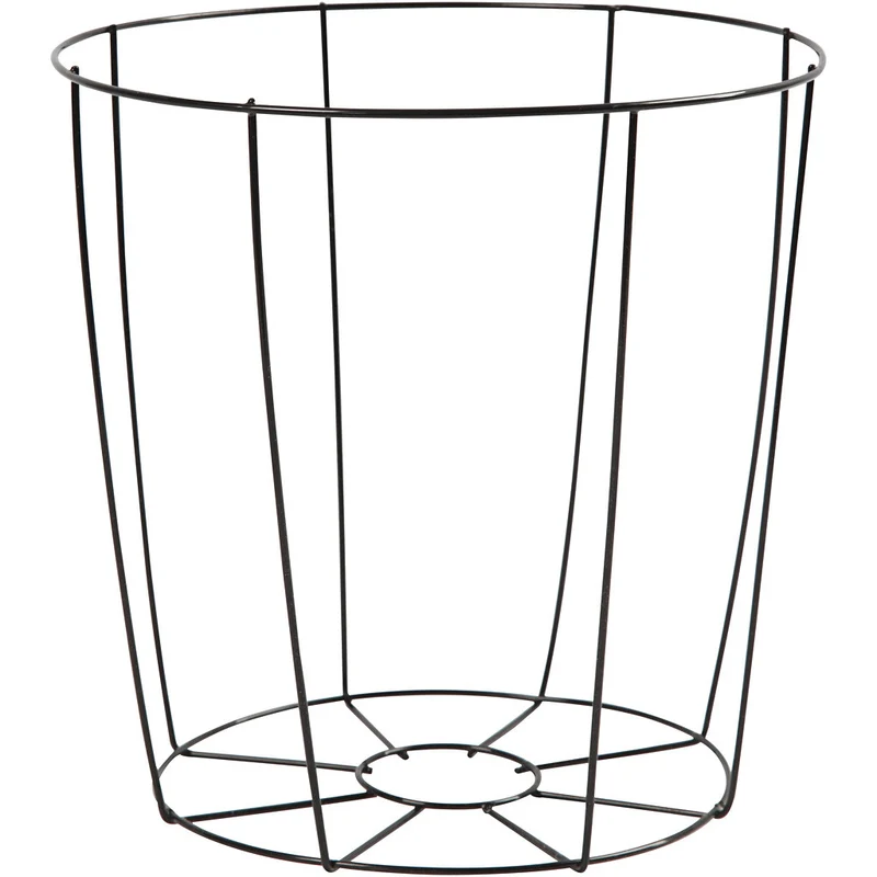 Lampenschirm-Gestell, H 20 cm, D 15,5-20 cm, Schwarz, 1 Stk [HOB-58025]