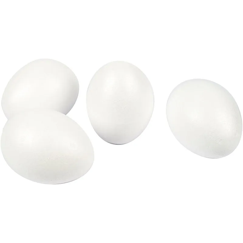 Styropor-Eier, H 10 cm, Weiß, 25 Stk/ 1 Pck [HOB-54322]