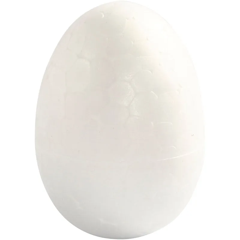 Styropor-Eier, H 4,8 cm, Weiß, 10 Stk/ 1 Pck [HOB-543190]