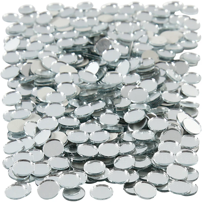 Spiegelmosaik, rund, D 10 mm, Dicke 2 mm, 500 Stk/ 1 Pck [HOB-52294]