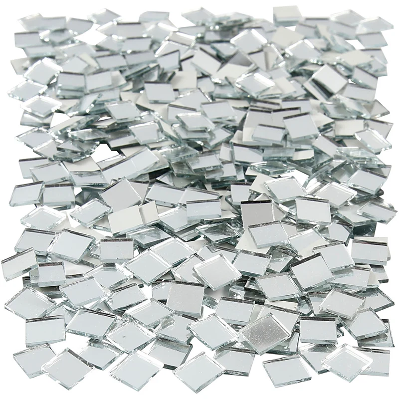 Spiegelmosaik, Größe 10x10 mm, Dicke 2 mm, 500 Stk/ 1 Pck [HOB-52293]