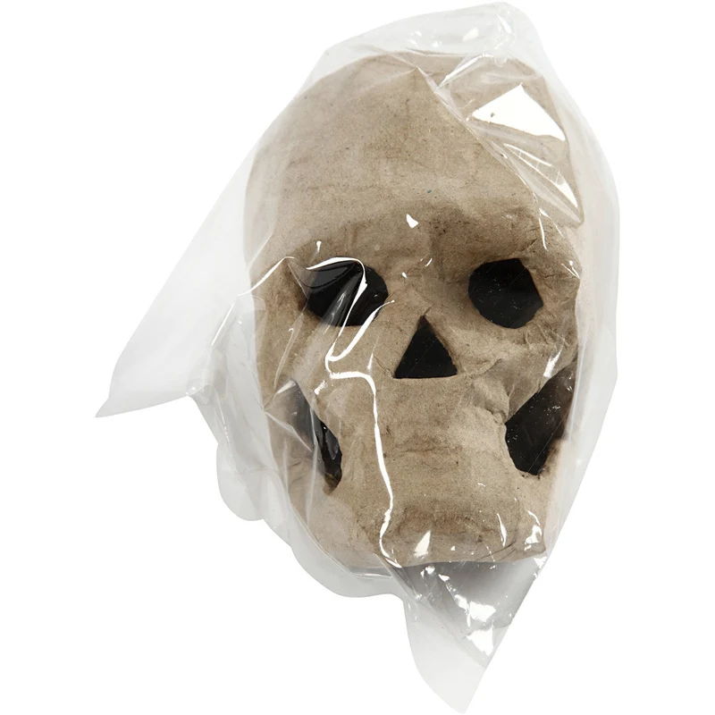 Pappmaché-Schädel, H 10 cm, 1 Stk [HOB-592572]