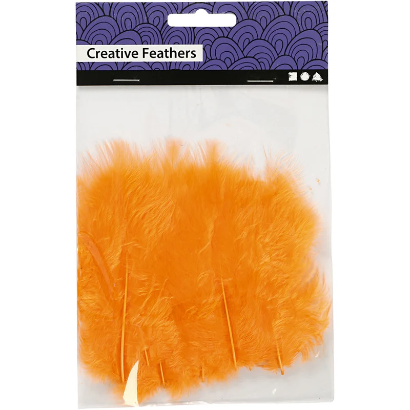Daunen, Größe 5-12 cm, Orange, 15 Stk/ 1 Pck [HOB-51694]