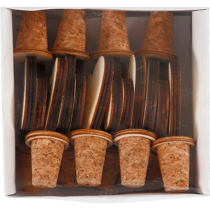 Flaschenverschluss, H 9 cm, D 15-20 mm, 12 Stk/ 1 Pck [HOB-56477]