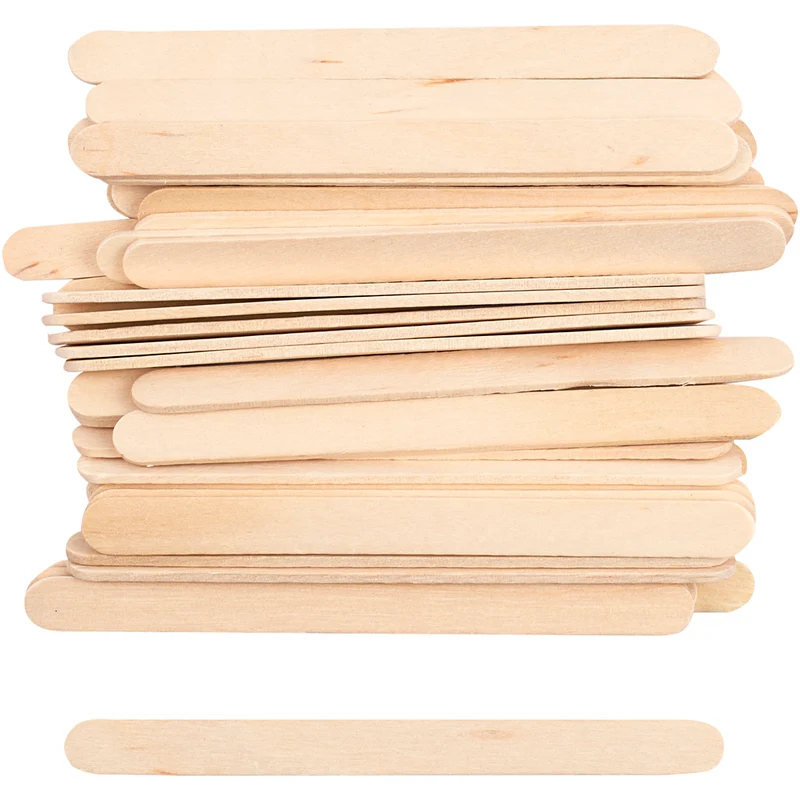 Eisstiele, L 11,5 cm, B 10 mm, Natur, 30 Stk/ 1 Pck [HOB-564762]