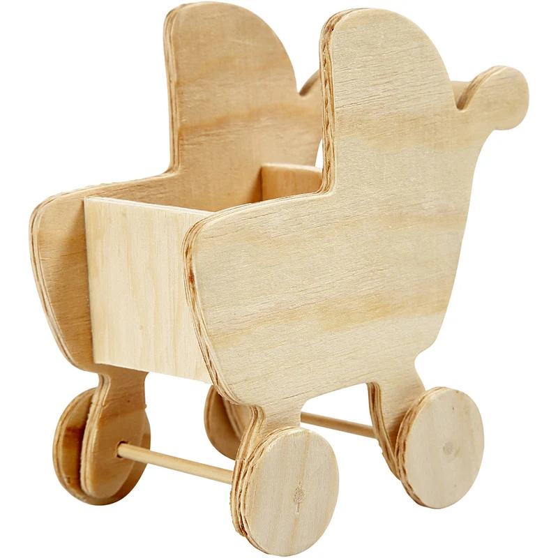 Mini-Möbel - Sortiment, Gartentisch, Kinderwagen, Stuhl, Schaukelstuhl, Bank, H 5,8-10,5 cm, 50 Stk/ 1 Pck [HOB-56473]