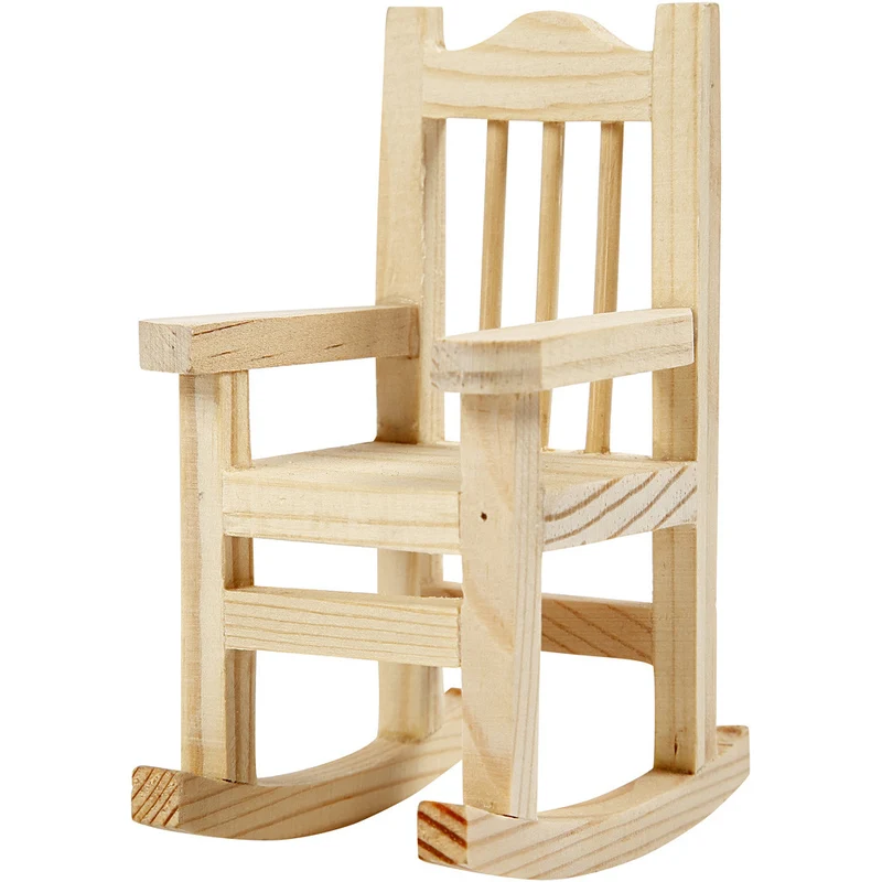 Mini-Möbel - Sortiment, Gartentisch, Kinderwagen, Stuhl, Schaukelstuhl, Bank, H 5,8-10,5 cm, 50 Stk/ 1 Pck [HOB-56473]