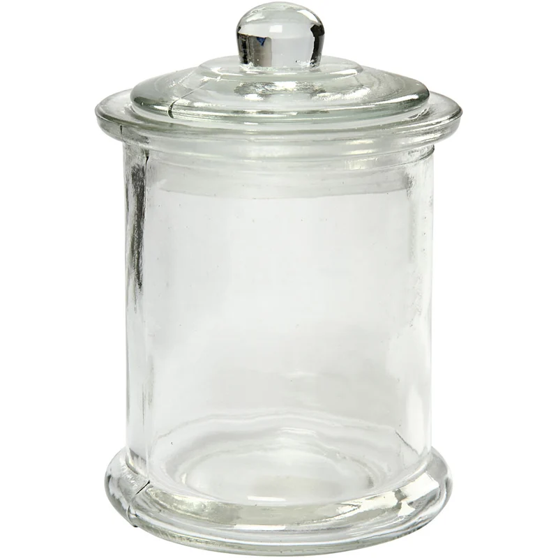 Vorratsglas mit Deckel, H 14,5 cm, D 8 cm, 10 Stk/ 1 Pck [HOB-55782]