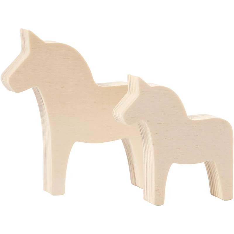 Pferd, H 8+10 cm, B 7+9,5 cm, Dicke 1,8 cm, 2 Stk/ 1 Pck [HOB-57922]