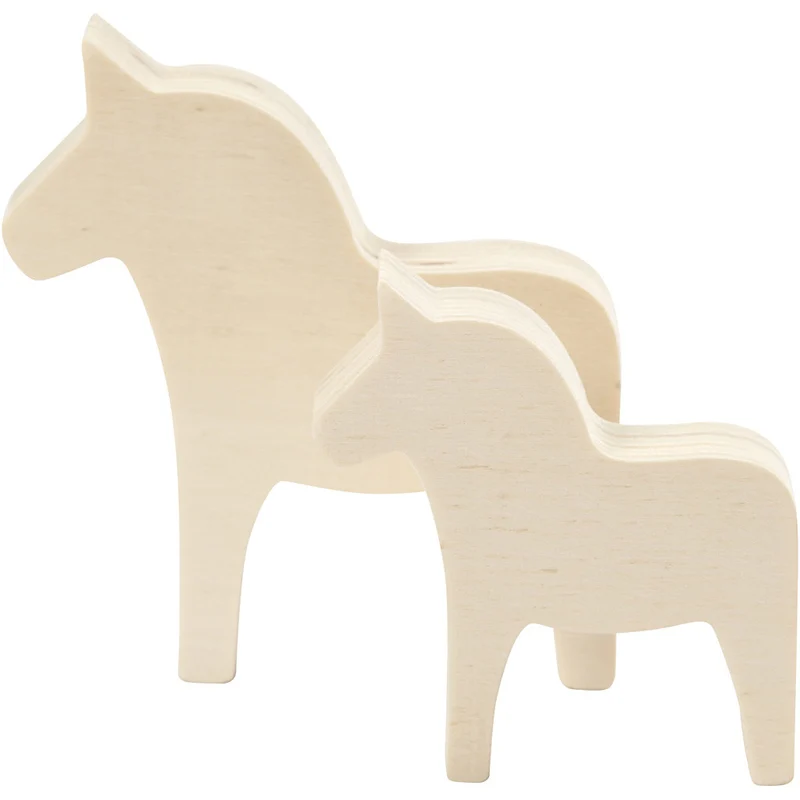 Pferd, H 8+10 cm, B 7+9,5 cm, Dicke 1,8 cm, 2 Stk/ 1 Pck [HOB-57922]