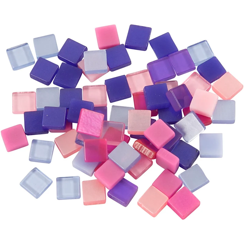 Mini-Mosaik, Größe 5x5 mm, Dicke 2 mm, Lila/Dunkellila, 25 g/ 1 Pck [HOB-51928]