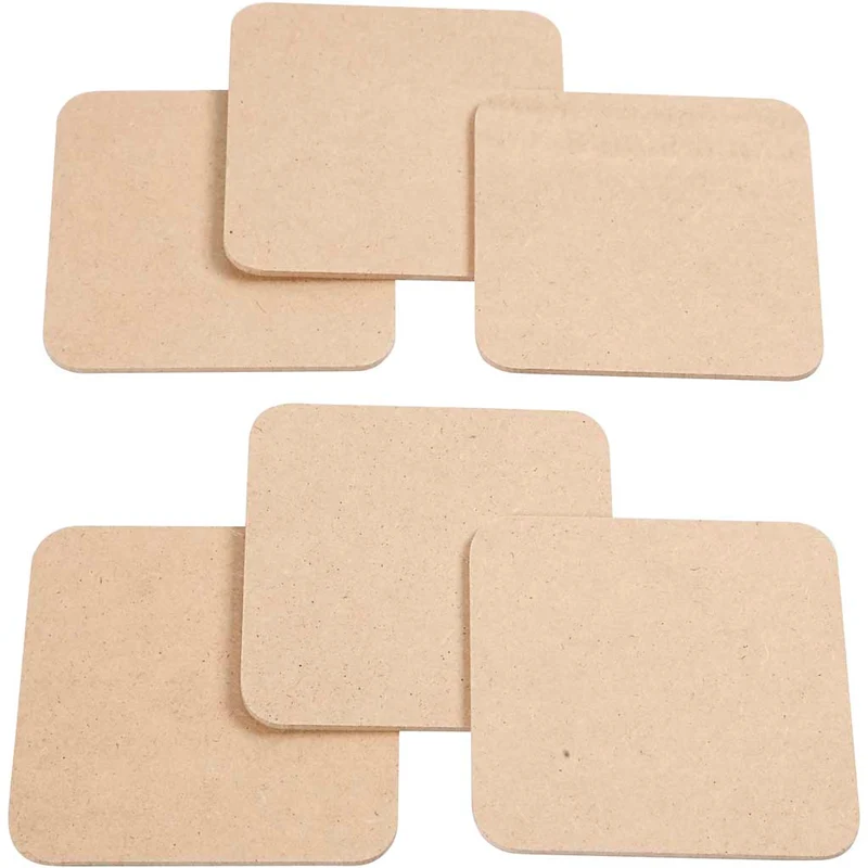 Untersetzer, Größe 10x10 cm, Dicke 3 mm, 6 Stk/ 1 Pck [HOB-557610]