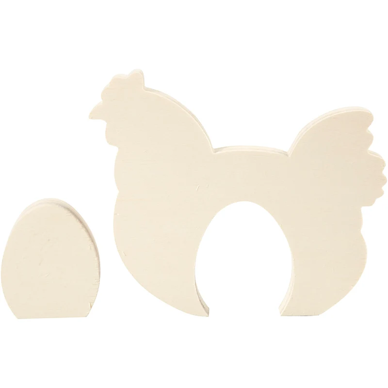 2in1 - Holzfigur, H 7,5+16 cm, B 6,3+19,5 cm, Dicke 2 cm, 1 Set [HOB-57901]