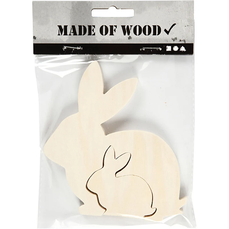 2in1 - Holzfigur, H 5+10,5 cm, T 1,2 cm, B 5+10 cm, 1 Set [HOB-57900]