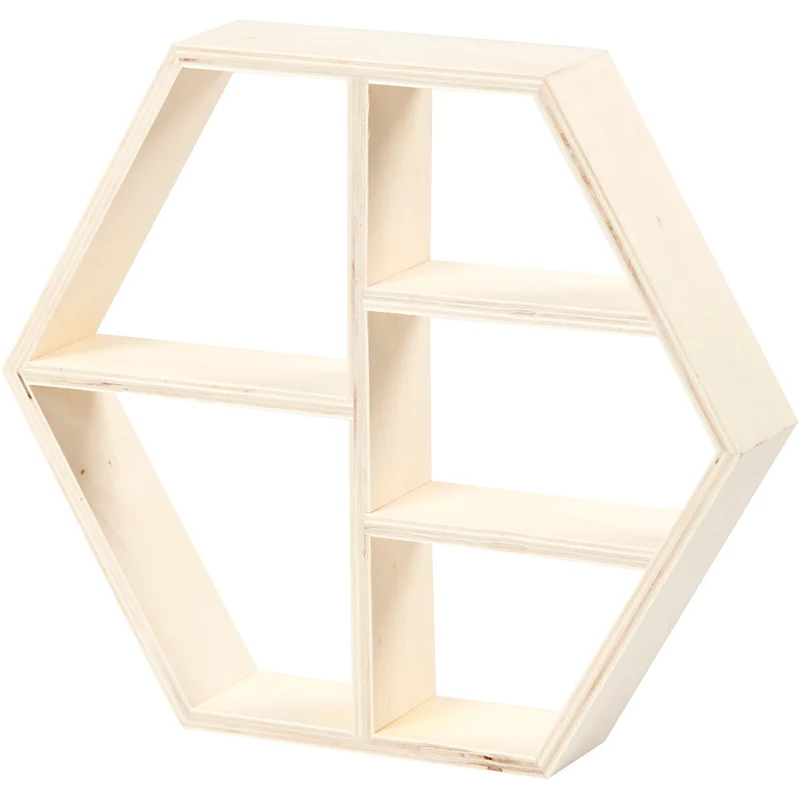 Holzregal, H 25 cm, T 5 cm, B 28,5 cm, 1 Stk [HOB-57898]
