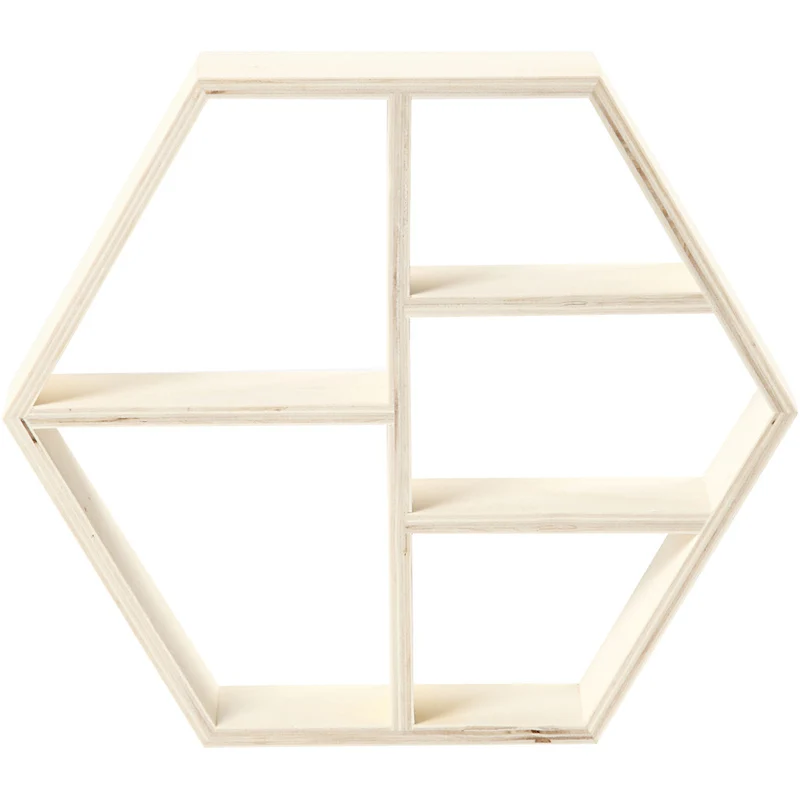 Holzregal, H 25 cm, T 5 cm, B 28,5 cm, 1 Stk [HOB-57898]