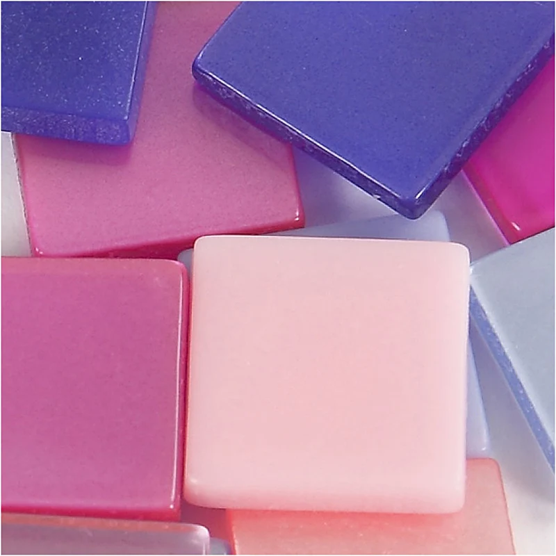 Mini-Mosaik, Größe 10x10 mm, Dicke 2 mm, Lila/Dunkellila, 25 g/ 1 Pck [HOB-51927]