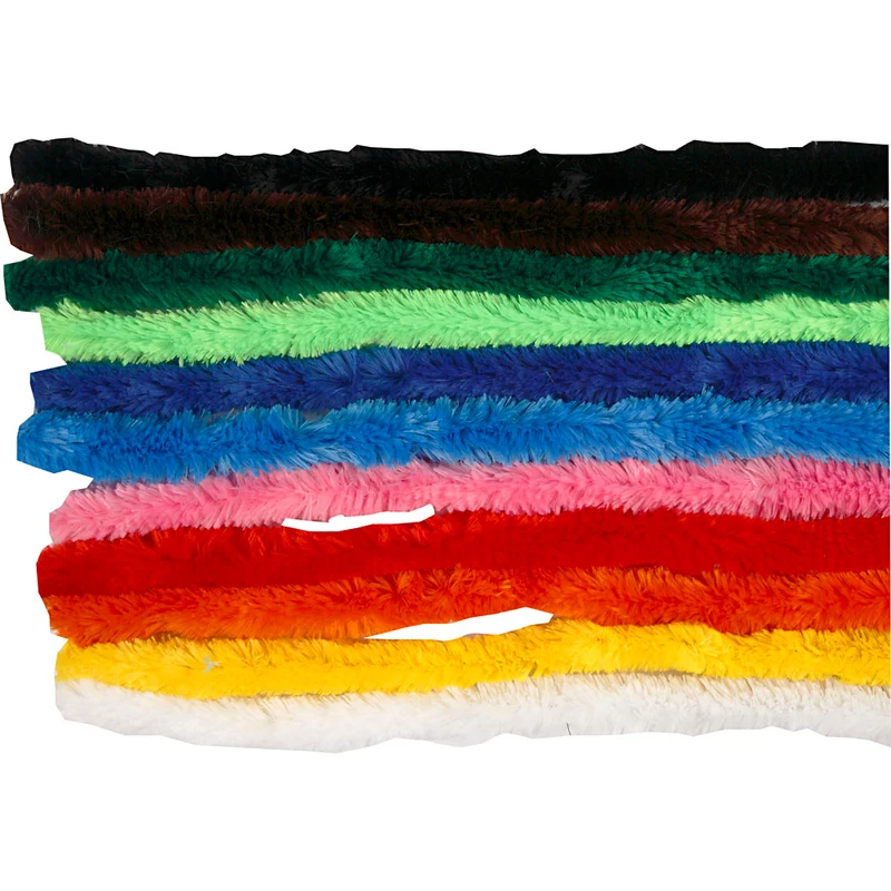 Pfeifenreiniger, L 30 cm, Dicke 15 mm, Sortierte Farben, 200 sort./ 1 Pck [HOB-51646]