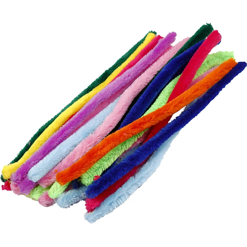 Pfeifenreiniger, L 30 cm, Dicke 15 mm, Sortierte Farben, 200 sort./ 1 Pck [HOB-51646]