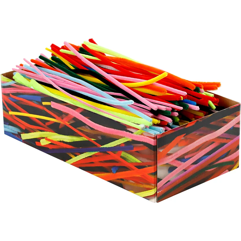 Pfeifenreiniger, L 30 cm, Dicke 4+6+9 mm, Sortierte Farben, 700 sort./ 1 Pck [HOB-51645]